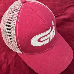 Wine Red Snap Back GTI Summer Trucker Hat